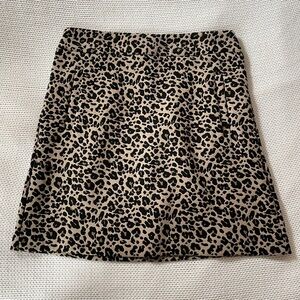 LOFT Leopard Print Skirt